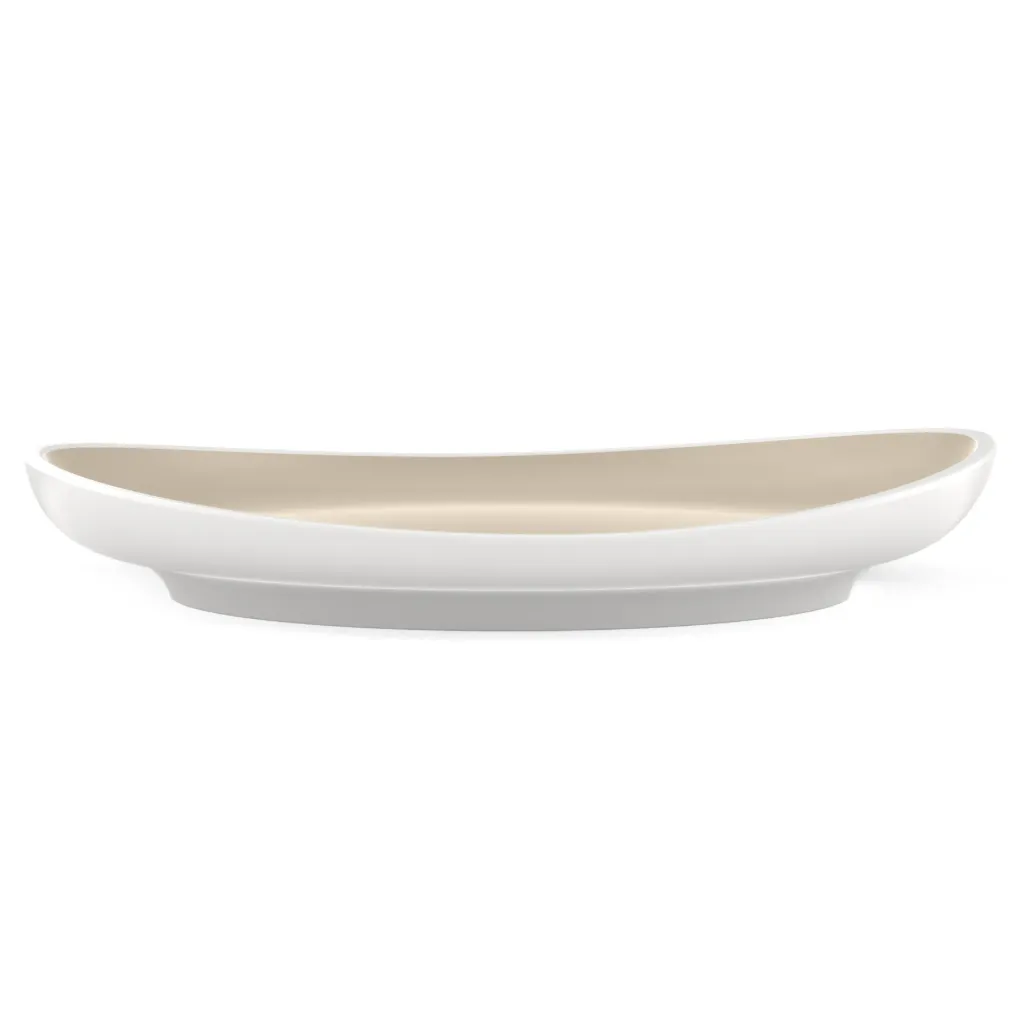 [PS-P10-WHSS] PS-P10 pur&simpl 10" x 1.5" Round Dinner Plate (White Exterior / Sandshell Interior)