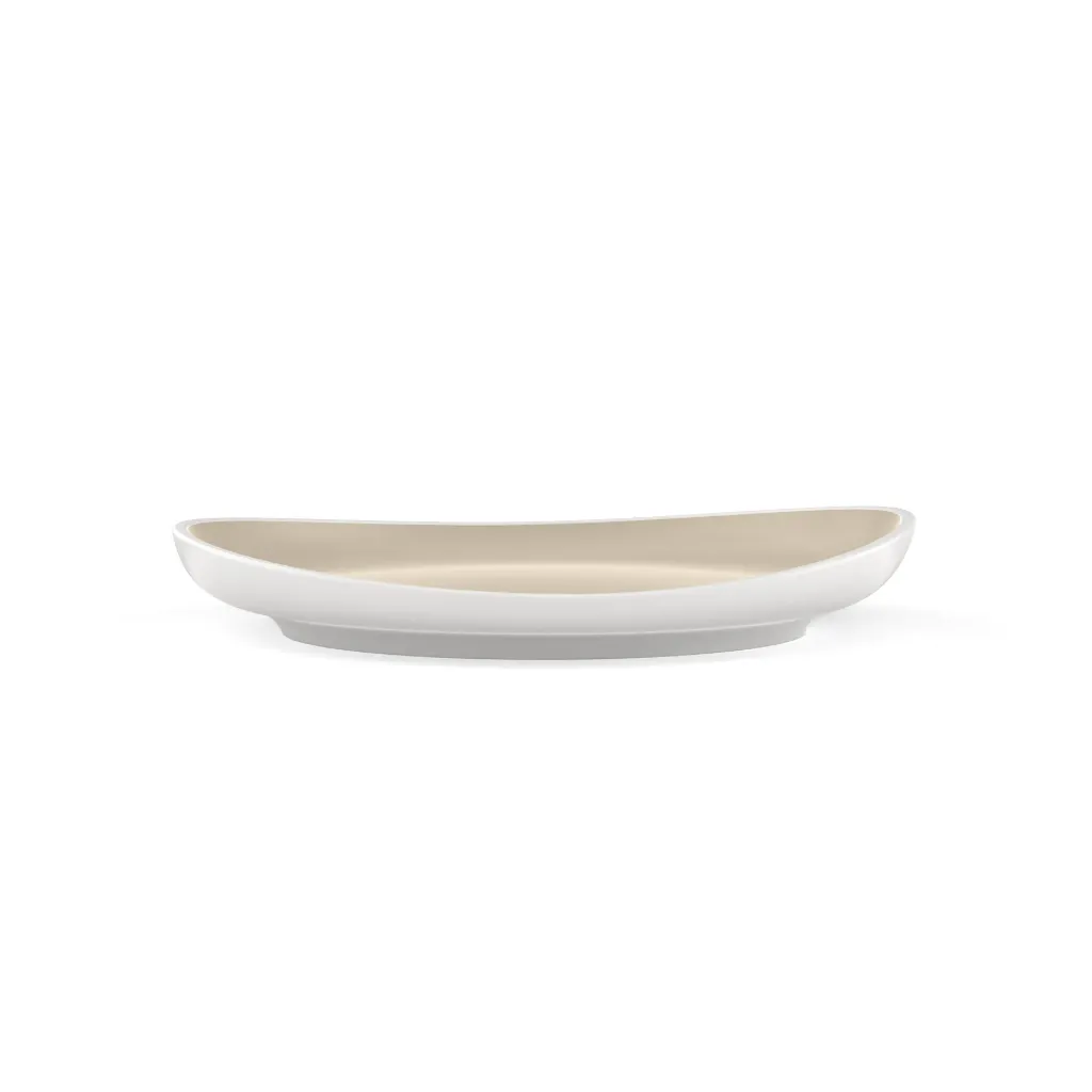 [PS-P725-WHSS] PS-P725 pur&simpl 7.25" x 1" Round Plate (White Exterior / Sandshell Interior)