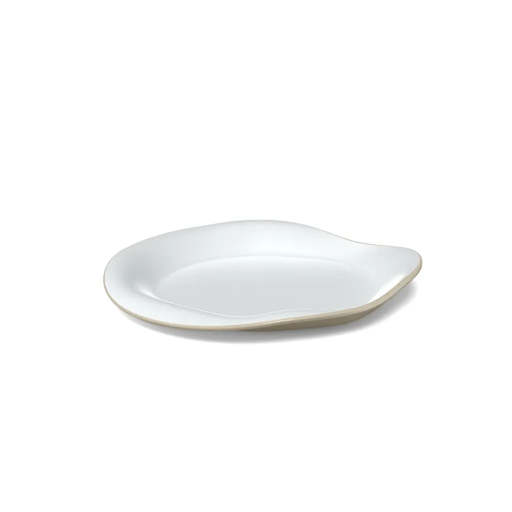 [MR-P725-SSWH] MR-P725 Miramar 7.25" x 1" Plato Redondo (Sandshell Exterior / White Interior)