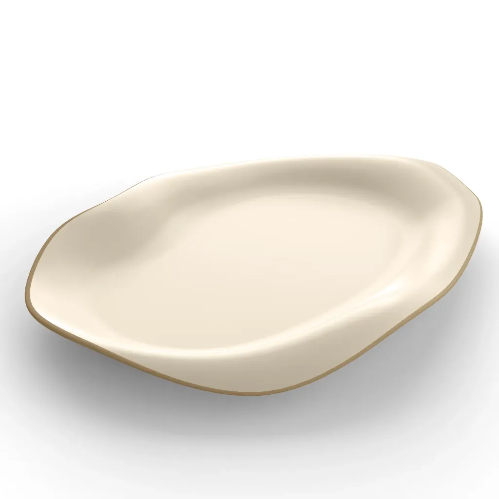MR-S1411 Miramar 14.5" x 11" x 1.5" Plato Ovalado Deslizante