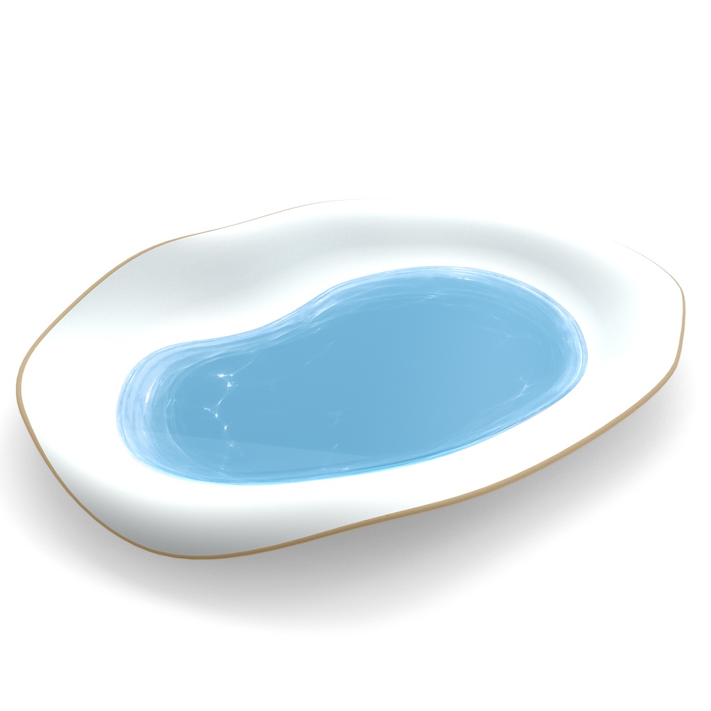 [TP-S1411-SFWH] TP-S1411 Tidepool 14.5" x 11" x 1.5" Oval Slider Plate